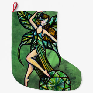 Emerald Fairy                                      Large Christmas Stocking