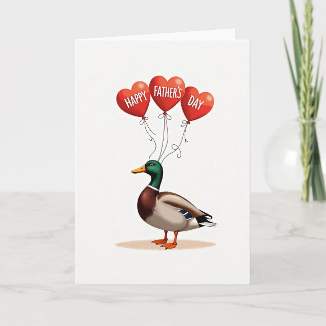 Emerald Fathers Day Duck Card (Front)