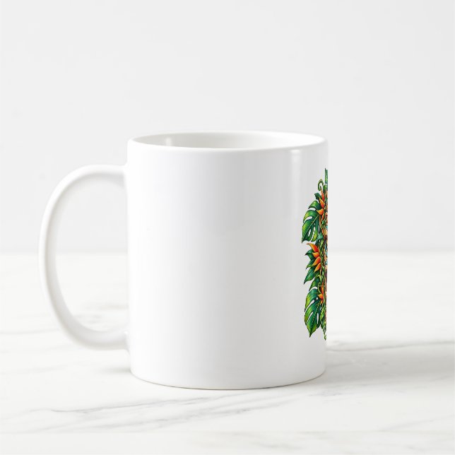 Emerald Fern Tiki Coffee Mug (Left)