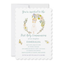 Emerald First Communion Invitation