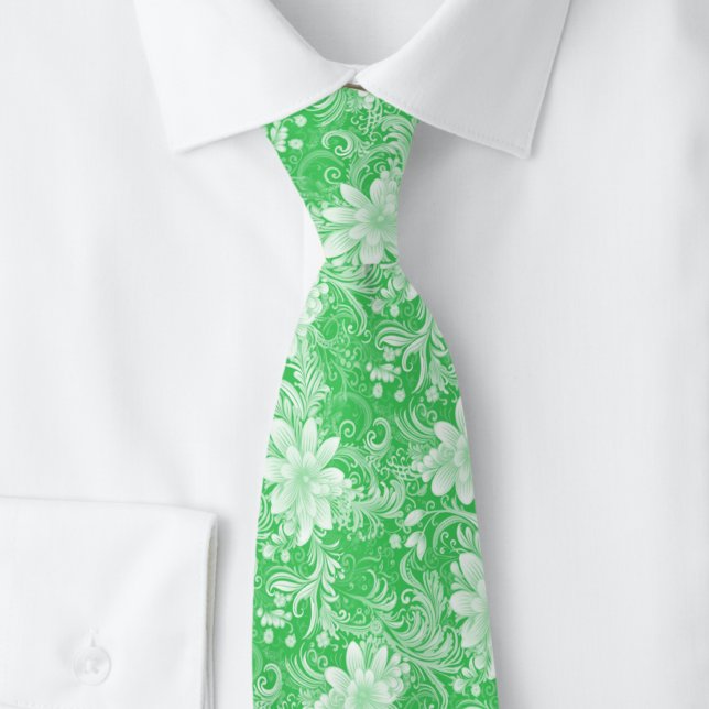 Emerald Floral Batik Tie (Creator Uploaded)