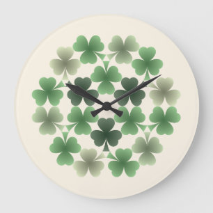 Emerald Flourish Wall Clock