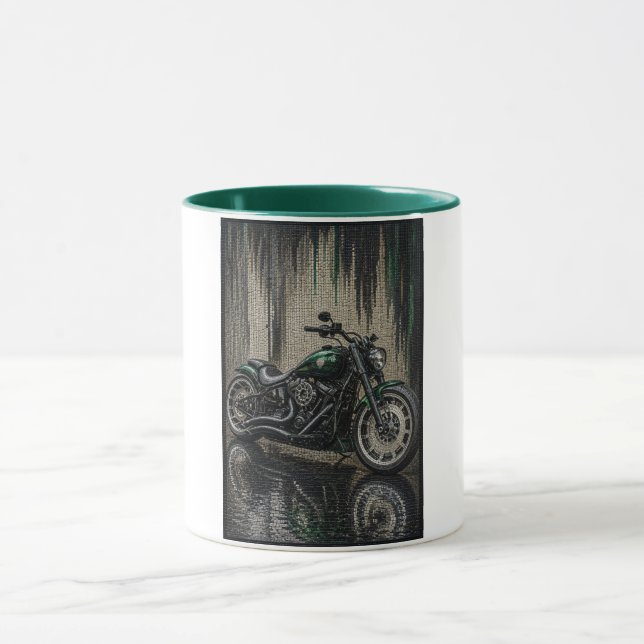 Emerald Forest Bobber Mosaic Art Mug (Center)