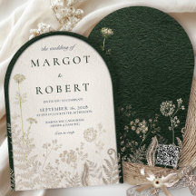 Emerald Forest & Ivory Lace Arch Wedding