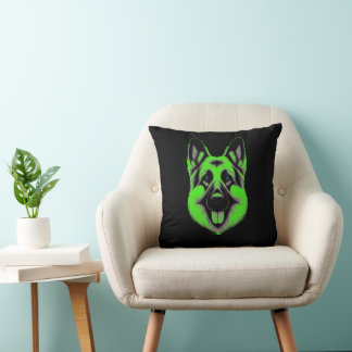 Emerald Gaze German Shepherd Cushion