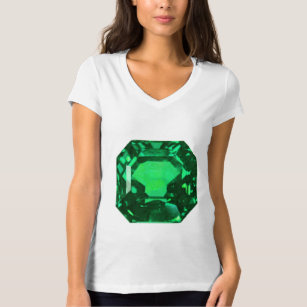 Emerald Gemstone, Birthstone May, Light Green T-Shirt