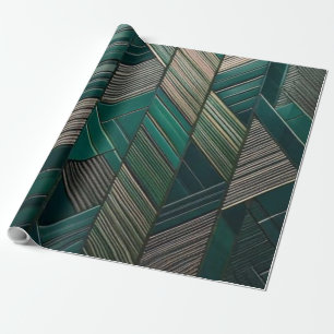 Emerald Geometry – Modern Art Deco Paper