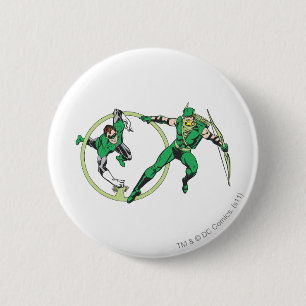 Emerald Gladiator & Emerald Archer 6 Cm Round Badge