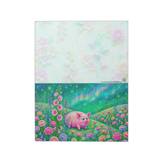 Emerald Glass Pig Notepad