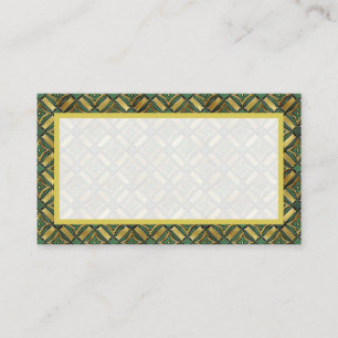 Emerald & Gold Art Deco Place Card