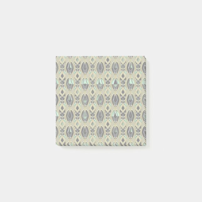 Emerald & Gold Art Deco Post-it Notes (Front)