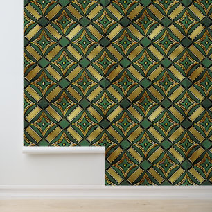 Emerald & Gold Art Deco Wallpaper