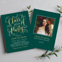 Emerald Gold Class of 2026 Party Script Photo