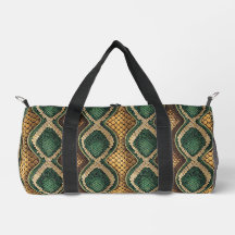 Emerald & Gold Diamond Snake Skin Pattern Design