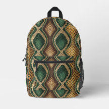 Emerald & Gold Diamond Snake Skin Pattern Design