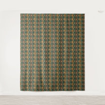 Emerald & Gold Diamond Snake Skin Pattern Design