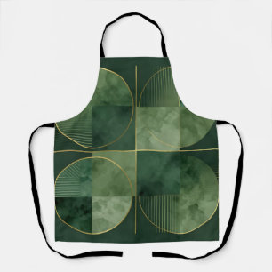 Emerald Gold Geometric Harmony Apron