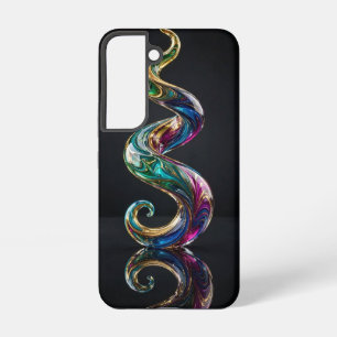 Emerald Gold Magenta Sapphire Glass Spiral Sculptu Samsung Galaxy Case