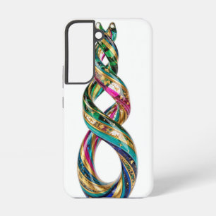 Emerald Gold Magenta Turquoise Twisted Samsung Galaxy Case