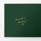 Emerald & Gold Monogram Photo QR Code RSVP Details