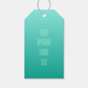 Emerald Gradient custom text gift tags