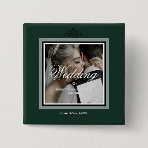 Emerald green 50th wedding button