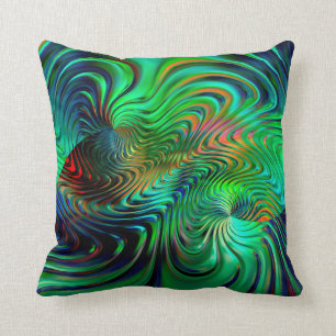 Emerald Green  Abstract Cushion