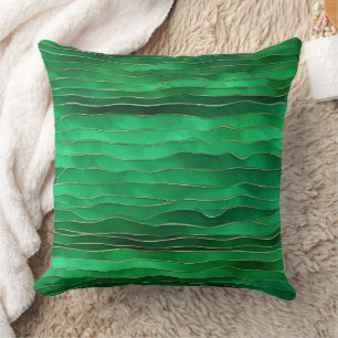 Emerald Green AI art Cushion