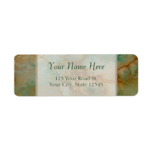 Emerald Green and Copper Gold Marble
