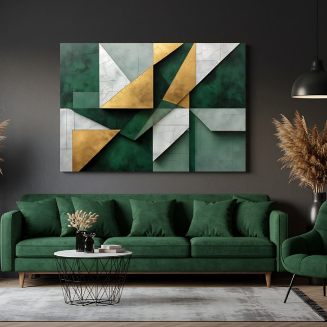Emerald Green and Gold Canvas Print (Creator Uploaded)