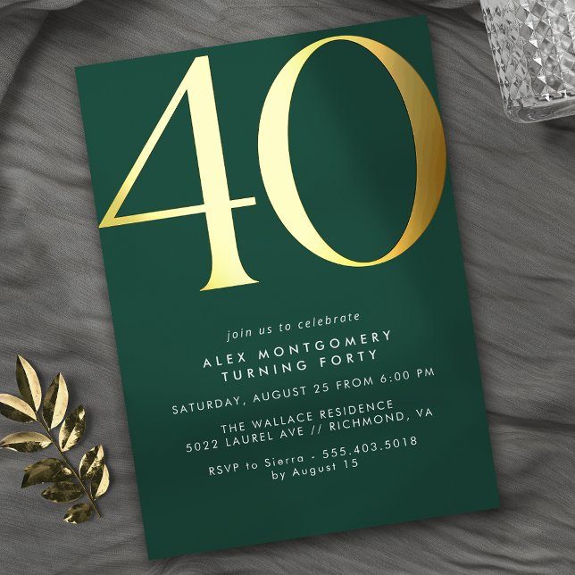 Emerald Green and Gold | Elegant 40th Birthday (Creator Uploaded)