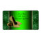 Emerald Green and Gold High Heel Shoe Address