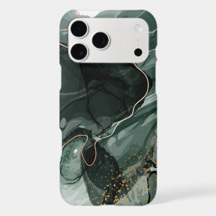 Emerald Green and Gold Marble, Marble Background