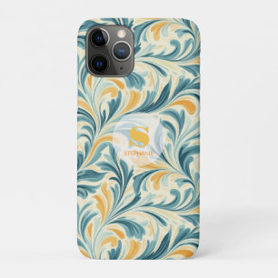 Emerald Green and Gold Paisley Leaf Pattern Case-Mate iPhone Case