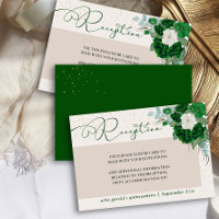 Emerald Green and Ivory Rose Reception