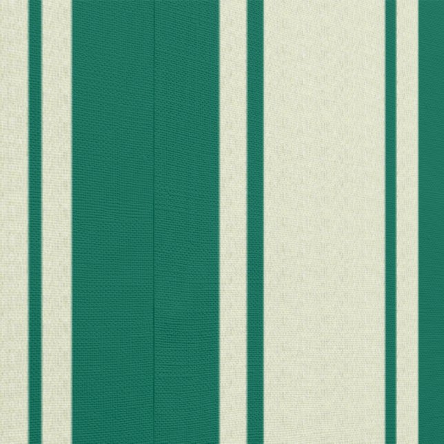 Emerald green and ivory ticking wallpaper (Seam)