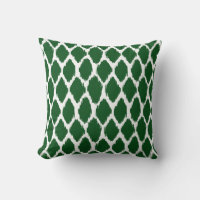 Emerald Green and White Ogee Patterned