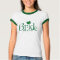 Emerald Green and White Shamrock Bride T-shirt