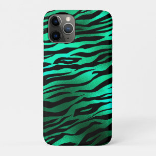 Emerald Green Black Tiger Stripes Wild Animals Case-Mate iPhone Case