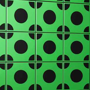 Emerald Green & Black Wall Decor Minimal Square Tile