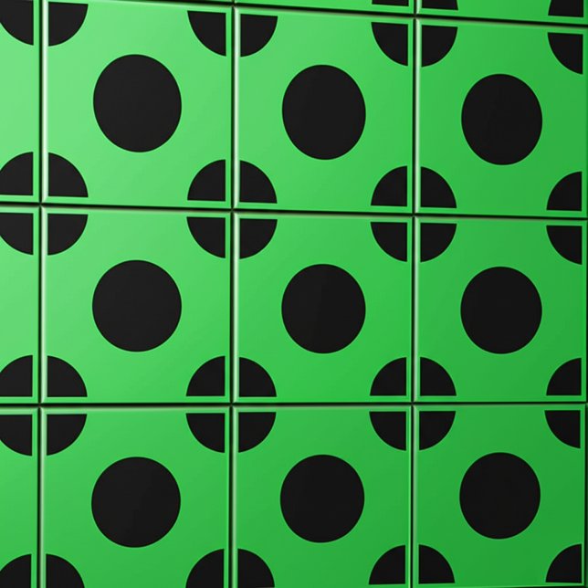 Emerald Green & Black Wall Decor | Minimal Square  Tile (Black and green ceramic tiles
)