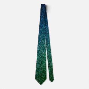 Emerald Green Blue Glitter Birthday Wedding Gift  Tie