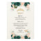 Emerald Green Blush Floral Twins Birthday Menu