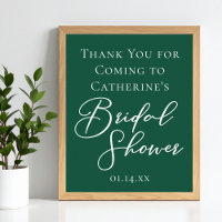 Emerald Green Bridal Shower Personalised Welcome