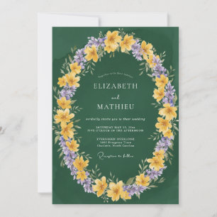 Emerald Green Brilliant Spring Wedding Invitation