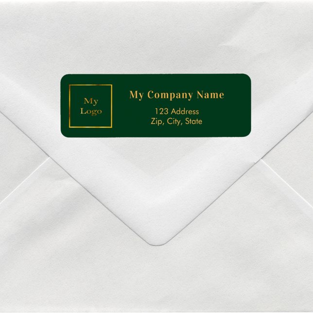 Emerald green business logo return address (Creator Uploaded)