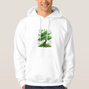 emerald green butterfly tree nature wall art hoodie
