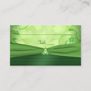 Emerald Green Celtic Love Knot Place Card