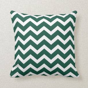 Emerald Green Chevron Stripe Pillow