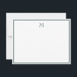 Emerald Green Classic Vintage Initial Letter Card<br><div class="desc">Emerald Green Classic Vintage Initial Letter Note Card</div>